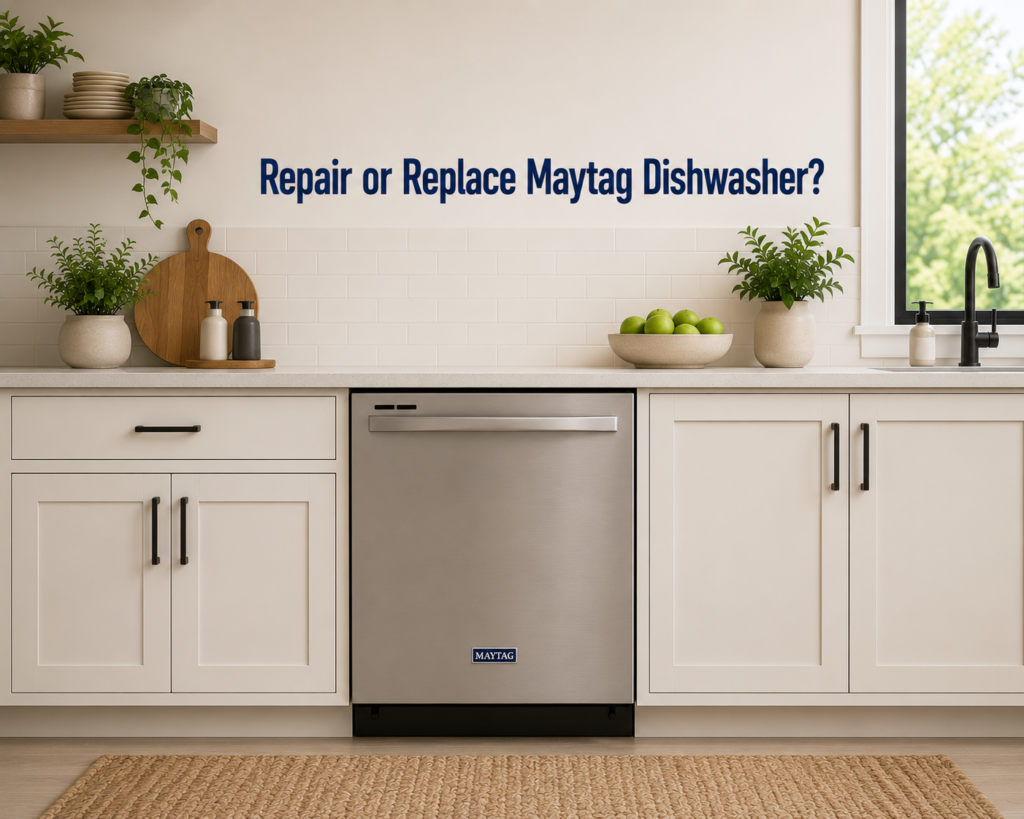 maytag dishwasher repair or replace