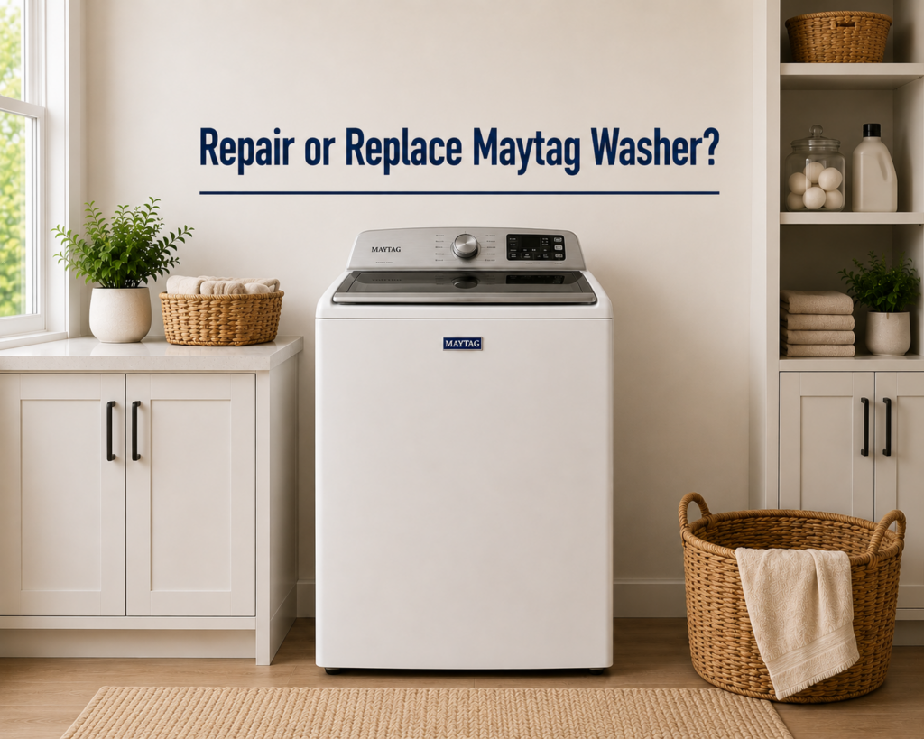 maytag washer repair or replace