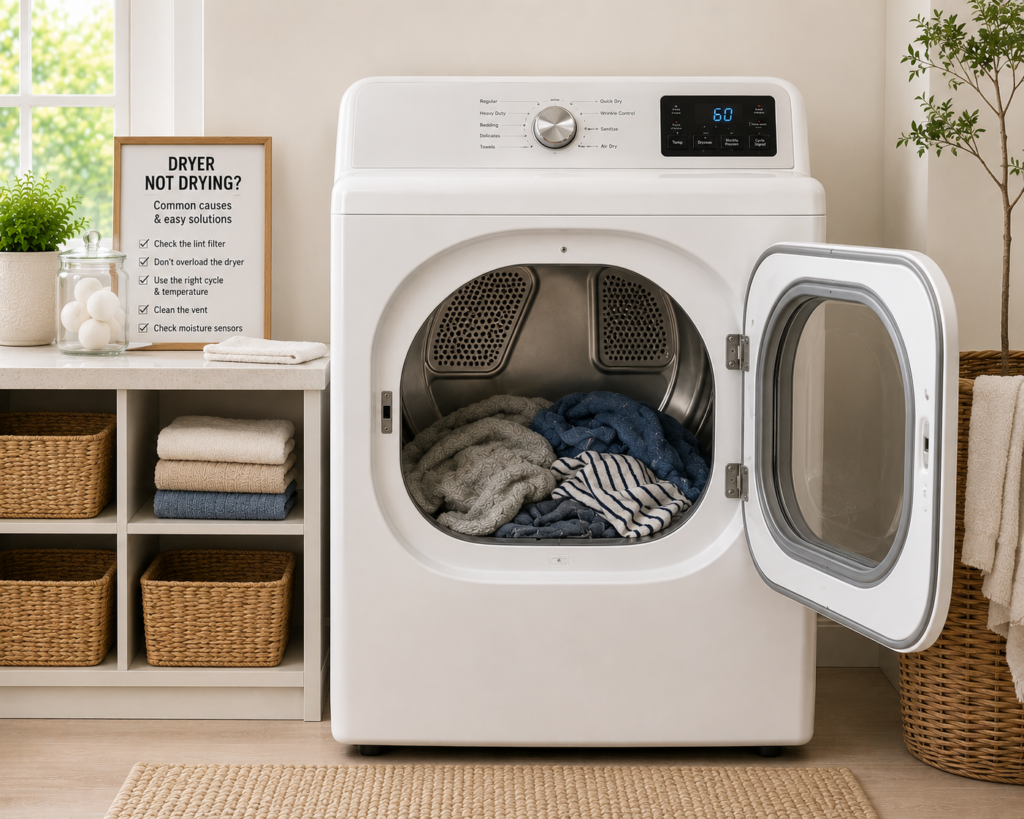 maytag dryer not drying