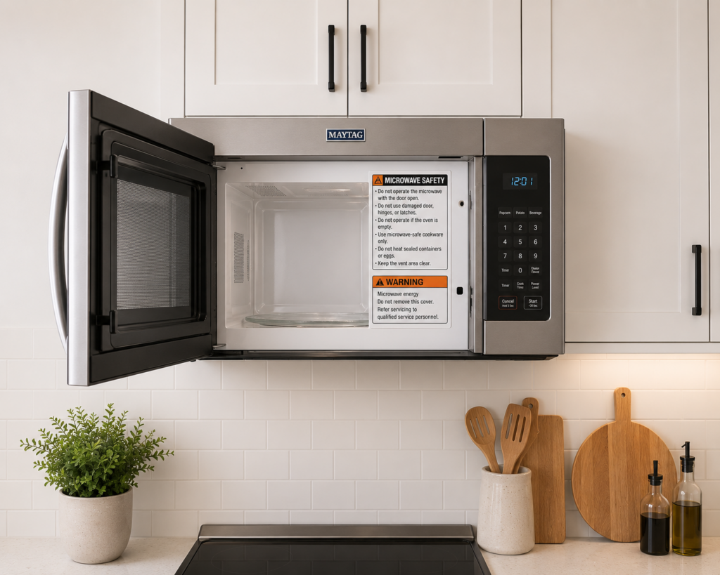 maytag microwave safety