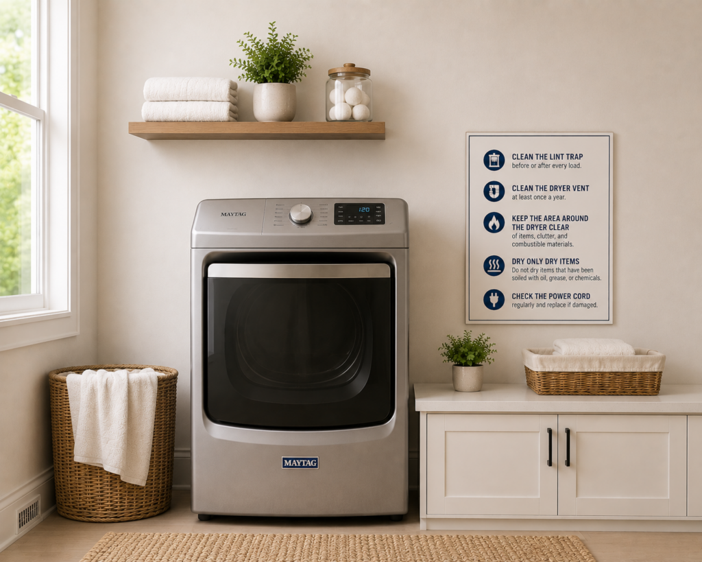 maytag preventing dryer fires